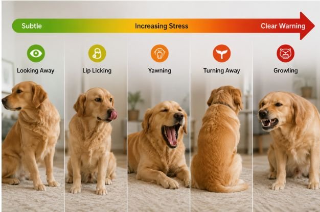 From Subtle Cues to Clear Warnings: Understanding Dog Stress Signals